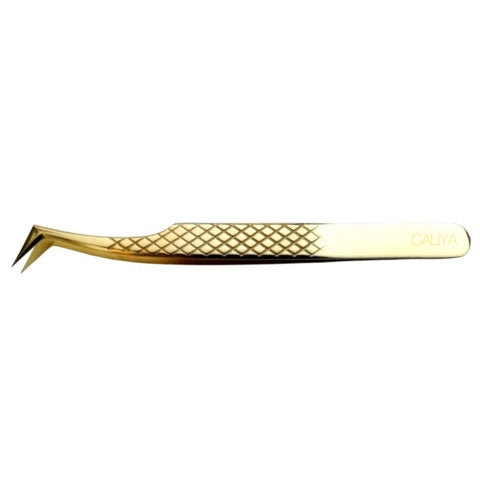 Gold Coloured Boot Tweezers | CP1 | Patterned handle | 1cm tip | Caliya Brand