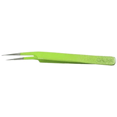 Glitter Green Coloured Curved Tweezers | CP10c | Caliya Brand