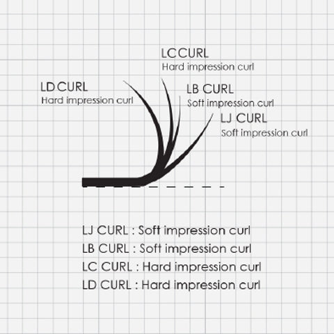 3D | L Curl | 0.07 | 100% Handmade Fans | Single length trays | From 8mm | Short Stem