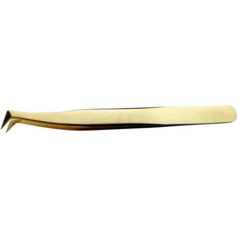 Gold Coloured Volume Tweezers | 1cm tip | CP4 | Caliya Brand