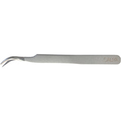 Glitter Silver Coloured Tweezers | Curved | CP24c | Caliya Brand