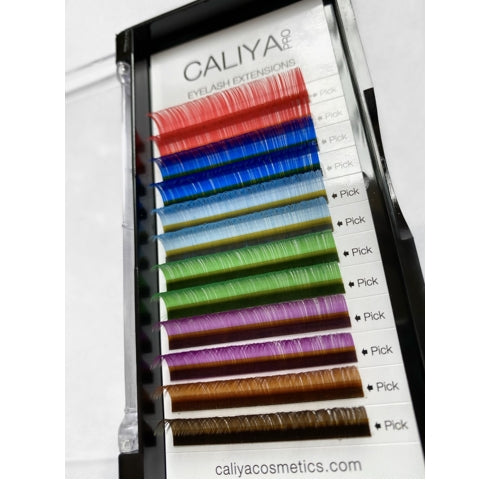 Coloured Lashes | Mixed colours | D Curl | 12 rows | 0.07 | 13mm