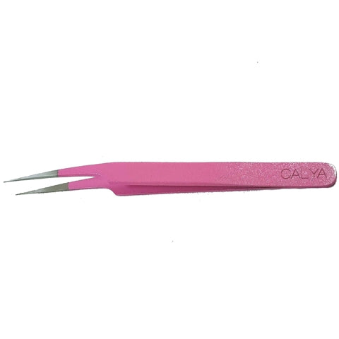 Glitter Pink Coloured Curved Tweezers | CP16c | Caliya Brand